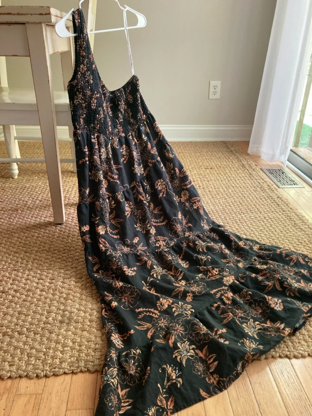 New: Charlie Holiday. Pamela Smocked One Shoulder Maxi Dress. Size 10